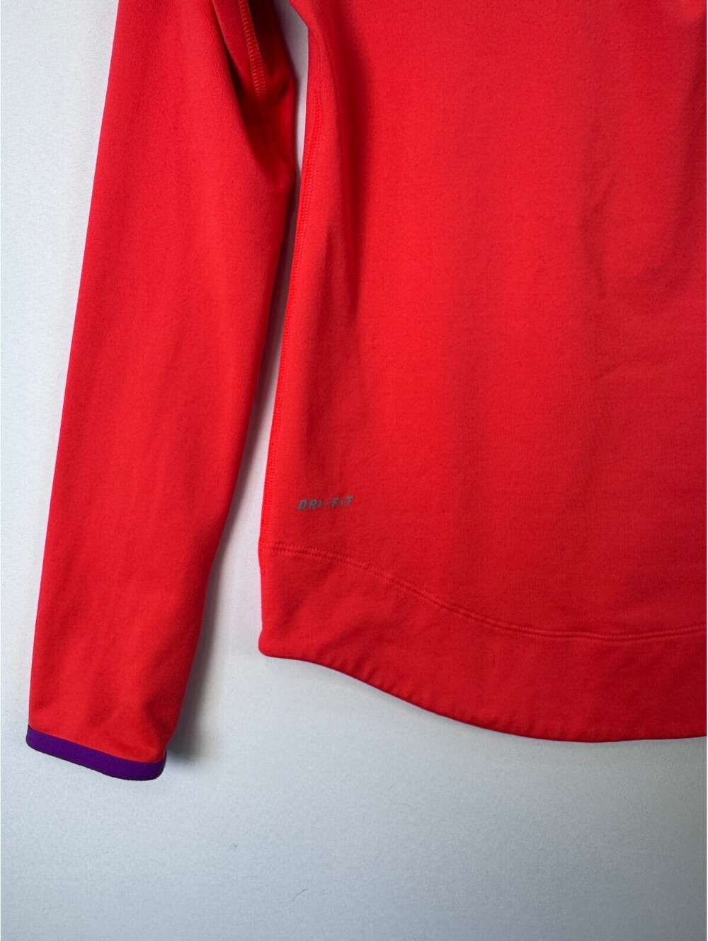 Nike Pro Hyperwarm 3.0 Girls L Coral Purple Dri-FIT Half Zip Hoodie Top - Picture 12 of 13